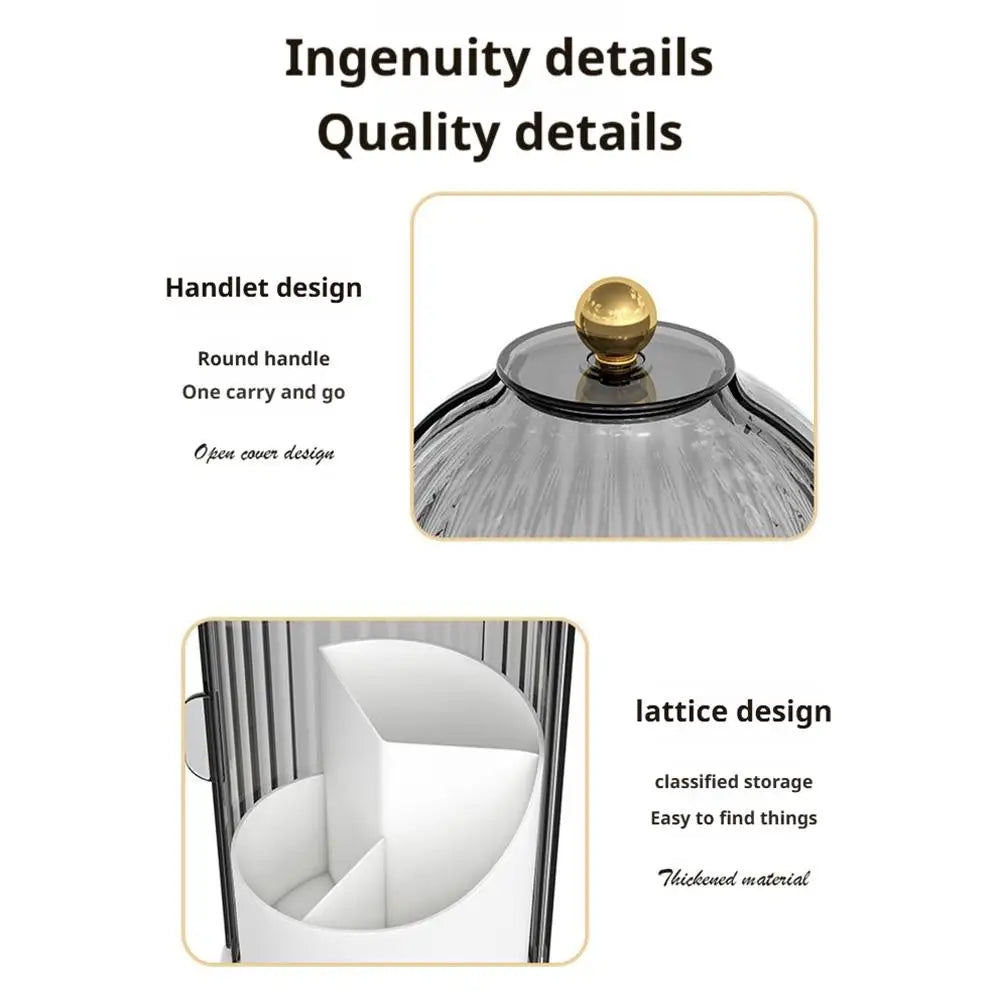 The "Beauty Carousel": Your 360° DUST-PROOF Makeup Brush Tower