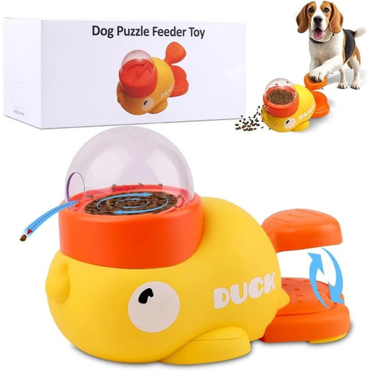 The Quack & Play Interactive Puzzle Feeder: Anti-Gulping Slow Feeder & Treat Toy