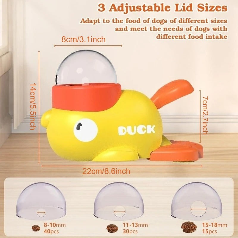 The Quack & Play Interactive Puzzle Feeder: Anti-Gulping Slow Feeder & Treat Toy