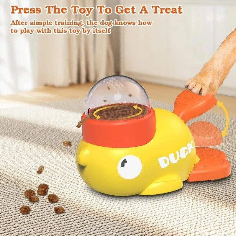 The Quack & Play Interactive Puzzle Feeder: Anti-Gulping Slow Feeder & Treat Toy