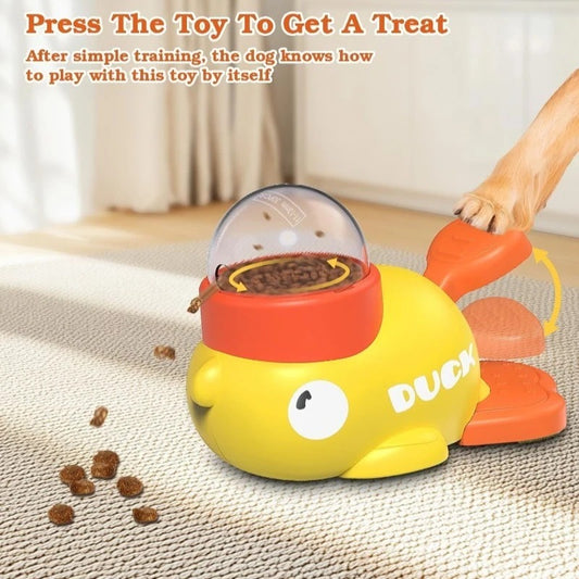 The Quack & Play Interactive Puzzle Feeder: Anti-Gulping Slow Feeder & Treat Toy